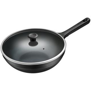 Lagostina 拉歌蒂尼 米乐钻石系列 MIDwok30B 炒锅(30cm、不粘、铝合金)