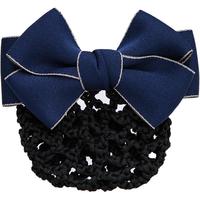 妞吖 盘发网兜蝴蝶结 蓝渐变