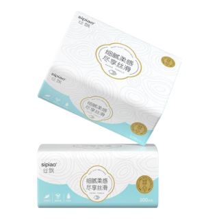 丝飘 抽纸家用纸巾餐巾纸擦手机卫生纸加厚5层纸260张面巾纸 2包