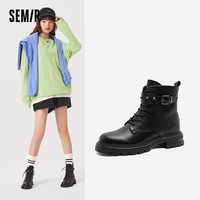 【鞋品合集B】Semir女鞋马丁靴2025秋季雪地靴长筒靴男大黄靴 W-黑色【109721146059】 37