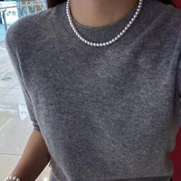 慕绢天然淡水珍珠项链5-5.5mm圆形几乎扣轻奢高感珍珠项链 5-5.5mm圆形几乎无瑕