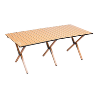 移动端、京东百亿补贴：北岳 户外折叠桌子便携式蛋卷桌可折叠野餐桌摆摊烧烤桌椅露营用品套装 大号120cm木纹蛋卷桌-加厚碳钢