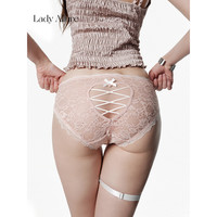 LADYALLURE 欲焰系列蕾丝绑带爱心刺绣女士内裤