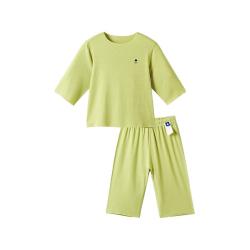 babycare 儿童睡衣优可丝夏季薄款居家春秋宝宝家居服套装 芝士奶酪