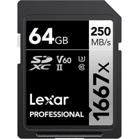 Lexar/雷克沙 高速4K SD卡+USB 3.2读卡器 64GB