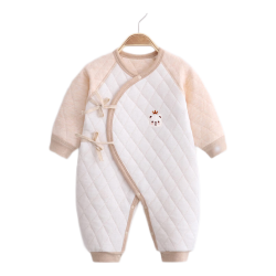 NEWBORN 婴儿夹棉连身衣  绿色