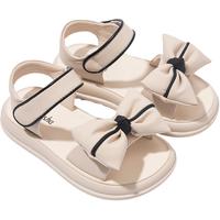 笛莎童装女童时尚俏皮系列凉鞋2024夏季女童优雅蝴蝶结凉鞋 米白3.22 30码