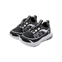 Kappa Kids卡帕童鞋儿童鞋运动鞋子小众设计网面休闲跑步鞋 黑色 26 适合脚长16.3cm