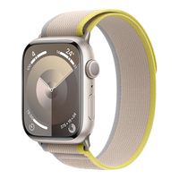 KMaxAI适用苹果手表表带尼龙野径回环式织手表带apple watch S9/8/7/6/SE/5/4/3/2/1代 运动透气 黄米