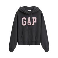 盖璞 Gap女装2025秋季款字母logo印花抓绒宽松连帽衫运动卫衣851963