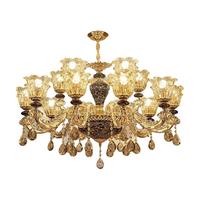 羽良欧式轻奢吊灯客厅灯奢华大气现代简约法式陶瓷卧室水晶灯别墅灯具 15头-三色光源