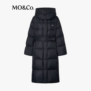 MO&Co.羽绒服2025冬90鹅绒远红外暖长款【轻暖漫游系列】MBE4EINT21 黑色 S /160