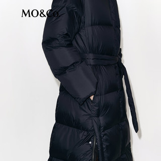 MO&Co.羽绒服2025冬90鹅绒远红外暖长款【轻暖漫游系列】MBE4EINT21 黑色 S /160
