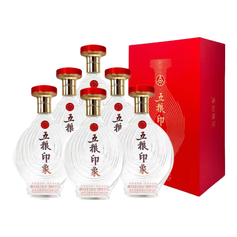  五粮印象 高度纯粮食酒 浓香型白酒  箱装 52%vol 500mL