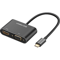 绿联 CM162 通用 Type-C扩展坞 USB-C转HDMI/VGA转换器 转接头 投屏拓展坞