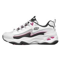 斯凯奇skechers官方女闪电熊猫老爹鞋896024白色/黑色/WBK 35