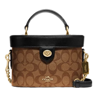 COACH 女包盒子包Kay20撞色手提包单肩斜挎包经典老花拼色 78277 IMCBI