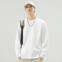 汉斯卡 hansca 长袖T恤男秋季舒适宽松休闲运动男士内搭打底衫圆领体恤