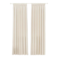 米华 新高遮光窗帘整套客厅加厚防晒挂钩绒布 芝士羊绒 3.0宽*2.6米高 【芝士羊绒奶油】3.0宽*2.6高1片