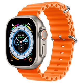 W&P 适用苹果手表表带iwatch海洋硅胶ultra2/S10/9/8/7/SE双扣手表带