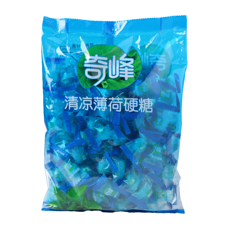 奇峰官方冰凉超爽强劲薄荷糖硬糖清凉糖润喉零食老式开车口香糖果500g 清凉薄荷硬糖500g（淡些）