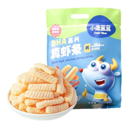 小鹿蓝蓝 真虾条DHA高钙虾片 磨牙饼干非油炸烘焙儿童零食宝宝虾条
