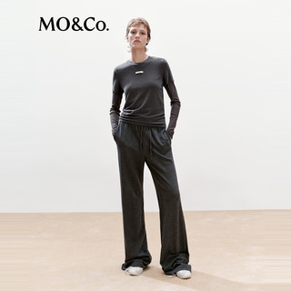  MO&Co./摩安珂 双面绒 女士运动裤  深花灰色 M /165