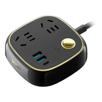 公牛（BULL）20W PD苹果快充插座/插线板/插排/排插/拖线板 复古插座 3usb+2位五孔全长1.5米GN-R602KQ骑士黑 20WPD快充1.5米骑士黑