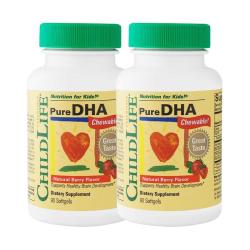 CHILDLIFE 小金珠 DHA鱼肝油胶囊 草莓味2瓶装