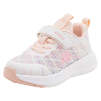 Kappa Kids卡帕童鞋儿童篮球鞋男春季休闲运动鞋透气缓震跑步鞋 白粉 34 内长21.5适合脚长20.5