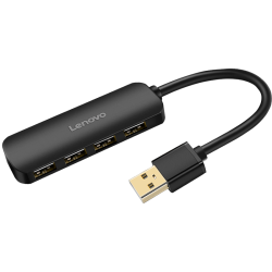 联想 A601 USB3.0集线器 一分四 0.25m 黑