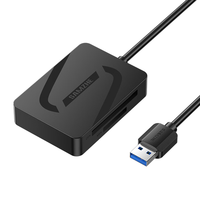SAMZHE 山泽 USB3.0高速读卡器 多功能四合一读卡器 支持SD/TF/CF/MS型相机记录仪监控手机平板储存卡1m CRA04B