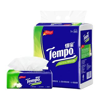 Tempo 得宝 夏野茉莉系列 抽纸 4层*90抽*3包(195*160mm) 茉莉花香