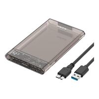 麦沃（MAIWO） 移动硬盘盒 2.5英寸SATA串口硬盘外接盒 ssd固态硬盘读取盒 笔记本电脑外置固态机械硬盘连接盒 2.5英寸硬盘盒USB3.0 K2510B透明黑