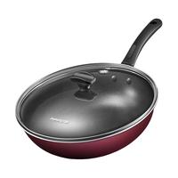 九阳(Joyoung)炒锅聚油不粘锅28cm加大平底煎锅燃气灶电磁炉通用锅具C220(LB) 【升级款】聚油不粘锅 28cm