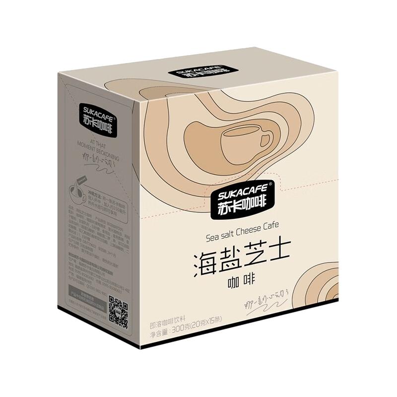 苏卡咖啡 速溶咖啡 海盐芝士风味咖啡咸咖啡三合一速溶咖啡 海盐芝士咖啡 300g