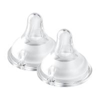 evorie爱得利宽口径实感奶嘴奶瓶9个月以上适用LL十字孔2粒装