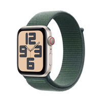  Apple/苹果 蜂窝款 智能手表 铝金属表壳 湖绿色回环式运动表带  星光色 44