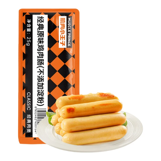 MUSCLE PRINCE 肌肉小王子 无淀粉鸡肉肠 经典原味 25g*12袋