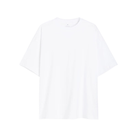 H&M男装T恤2024年夏季休闲柔软棉质直筒圆领短袖上衣1074658 白色 175/108