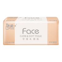 C&S 洁柔 抽纸巾百花香味3层100抽家用车载学生宿舍用实惠装卫生纸巾面纸 百花香3层 * 18包