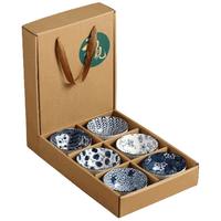 几物森林 陶瓷碗青花六只礼盒