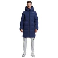 HOTSUIT 后秀户外机能中长款男秋冬运动外套防风防寒保暖运动羽绒服 徽章蓝 L