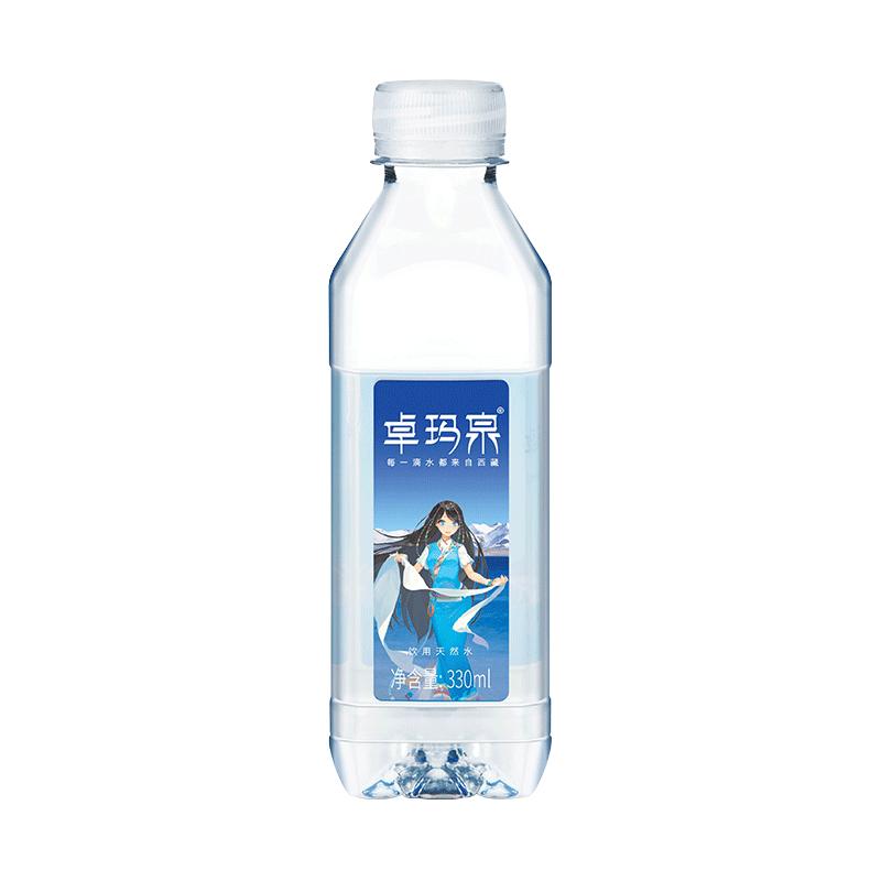西藏  卓玛泉 330ml*24瓶/箱*6箱 雪山淡矿泉低钠天然水 会议活动外出携带 小瓶整箱车载