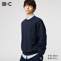 优衣库合作款/男装女装宽松卫衣/长袖运动衫482310 69 藏青色