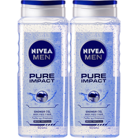 NIVEA 妮维雅 男士古龙香氛沐浴露 清爽劲肤沐浴液 沐浴乳500ml两件装