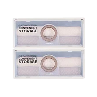 茶花（CHAHUA）收纳箱抽屉式收纳柜透明置物柜家用衣柜衣服储物柜塑料整理箱 2层【45*35*18CM】B450S