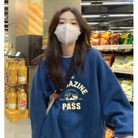 限尺码：PASS 女士秋冬长袖卫衣 韩版简约时尚百搭圆领卫衣