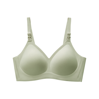 88VIP：十月结晶 哺乳文胸内衣孕期怀孕期聚拢5D产后喂奶夏季薄款哺乳胸罩Bra 桃夭粉 XL