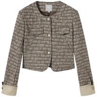 DUIBAI 2025秋装小香风女式短外套正肩圆领高级感气质显瘦轻熟上衣